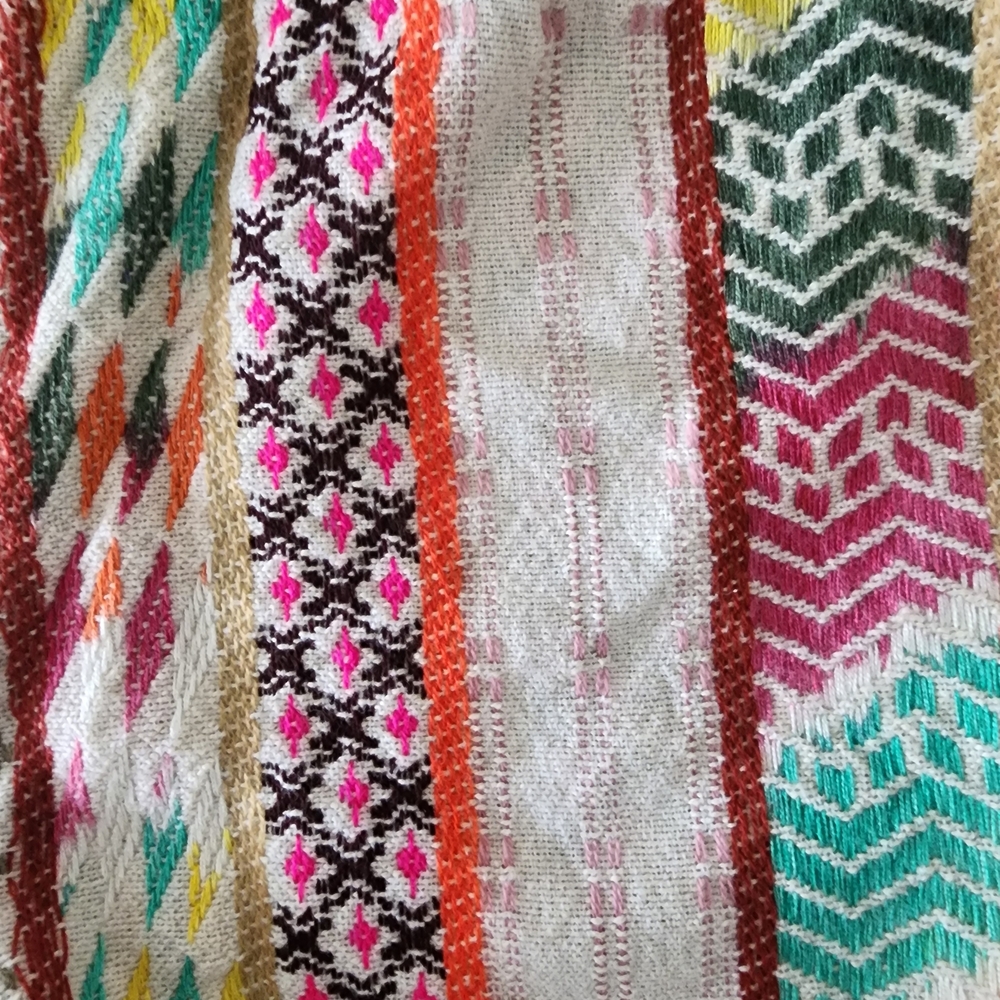 Colorful Patterned Linen Shorts - Picture 3 of 4